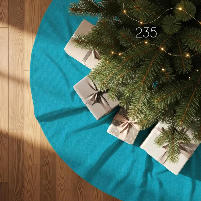 Additional Image for Aqua & Teal Blue Tree Skirt: Christmas Holiday Decor