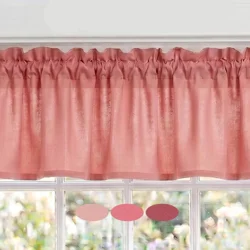 Blush Pink Cotton Valances, Custom Sizes