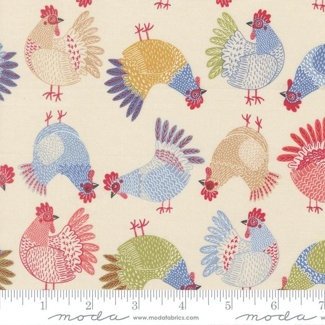 Additional Image for Tossed Chickens Cotton Table Runner, Placemats, Napkins