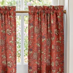 Pivoine Florals Garance Red French Country Cafe Curtains
