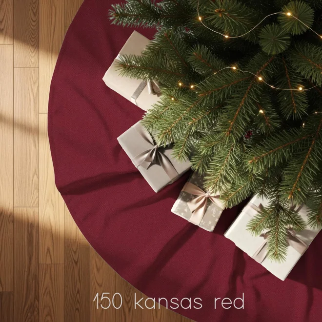 Additional Image for Burgundy Red Tree Skirt: Christmas Holiday Decor