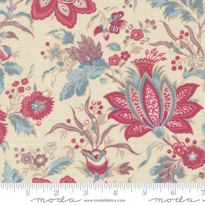Additional Image for French Country Floral Valance - Red & Blue