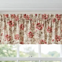 Red Roses French Country Floral Valances