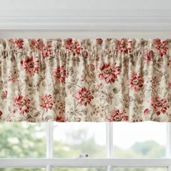 Red Roses French Country Floral Valances