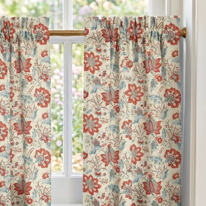 product Image for Pivoine Florals Pearl French Country Cafe Curtains