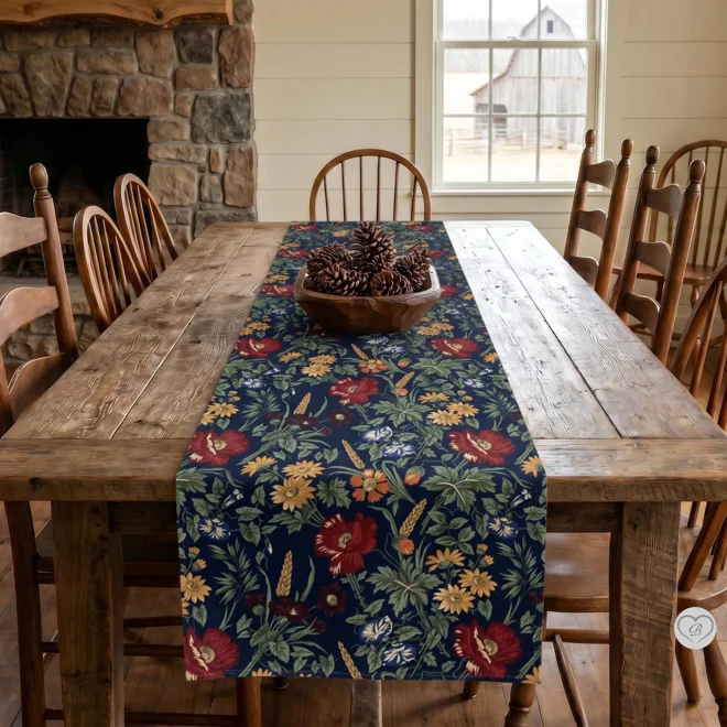 Additional Image for Wildflower & Wheat Floral Table Runner, Placemats, Napkins