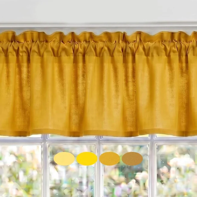 product Image for Yellow & Gold Cotton Valances: Custom Sizes