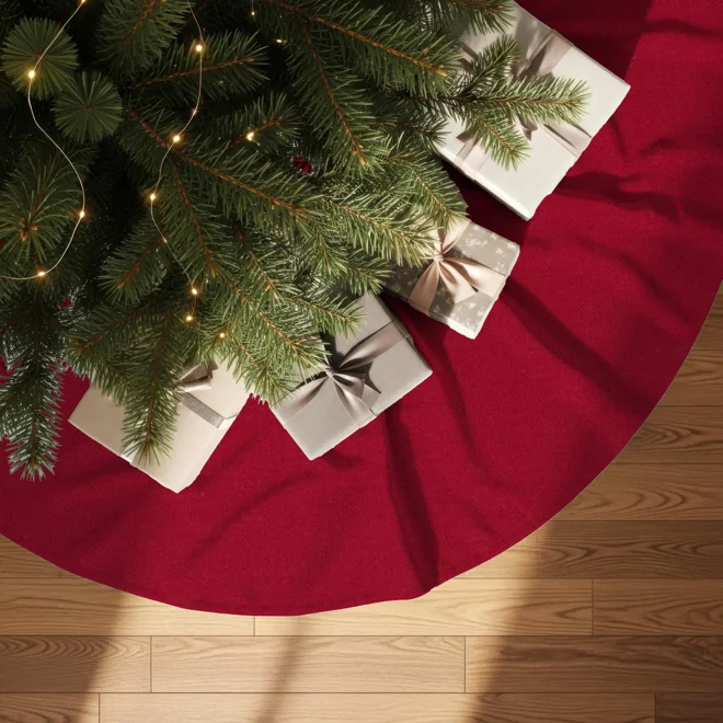 product Image for Red Tree Skirt: Christmas Holiday Decor