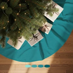 Aqua & Teal Tree Skirt: Christmas Holiday Decor