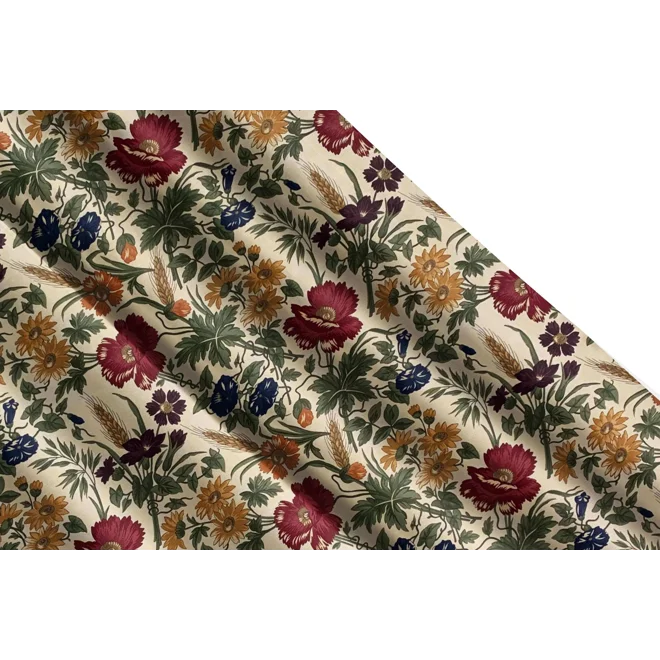 Additional Image for Wildflower & Wheat Floral Valances: Beige, Black, Navy, Burgundy