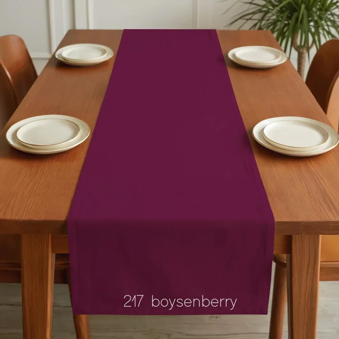 Additional Image for Berry Pink Cotton Table Runner, Placemats, & Napkins