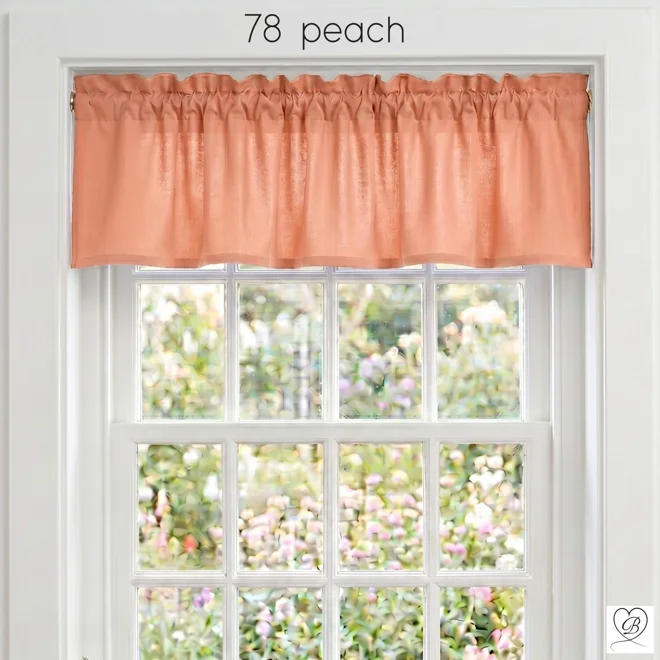 Additional Image for Peach & Coral Cotton Valances, Custom Sizes