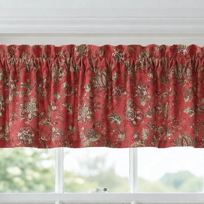 Additional Image for French Country Florals Valance - Garance Red