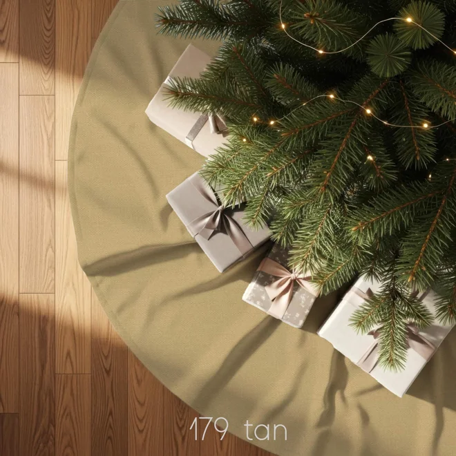 Additional Image for Tan & Cream Tree Skirt: Christmas Holiday Decor