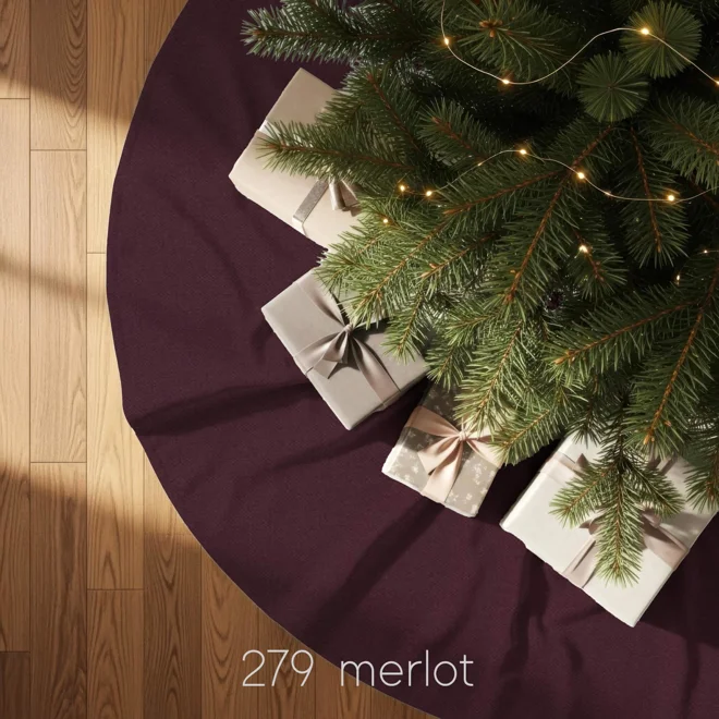 Additional Image for Burgundy Red Tree Skirt: Christmas Holiday Decor