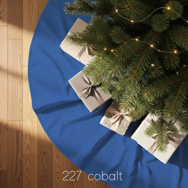 Additional Image for Dark Blue Cotton Tree Skirt: Christmas Holiday Decor