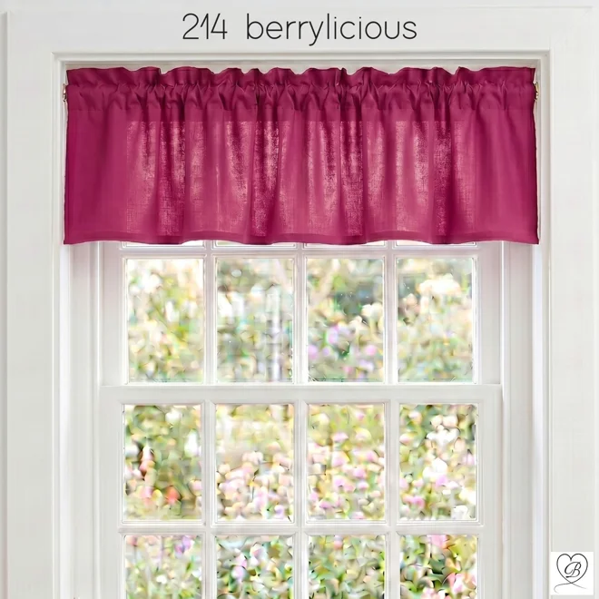 Additional Image for Berry Pink Cotton Valances, Custom Sizes
