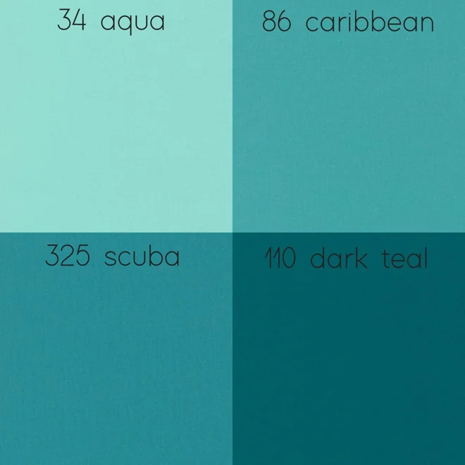 Additional Image for Aqua Teal Cotton Table Runner, Placemats, & Napkins