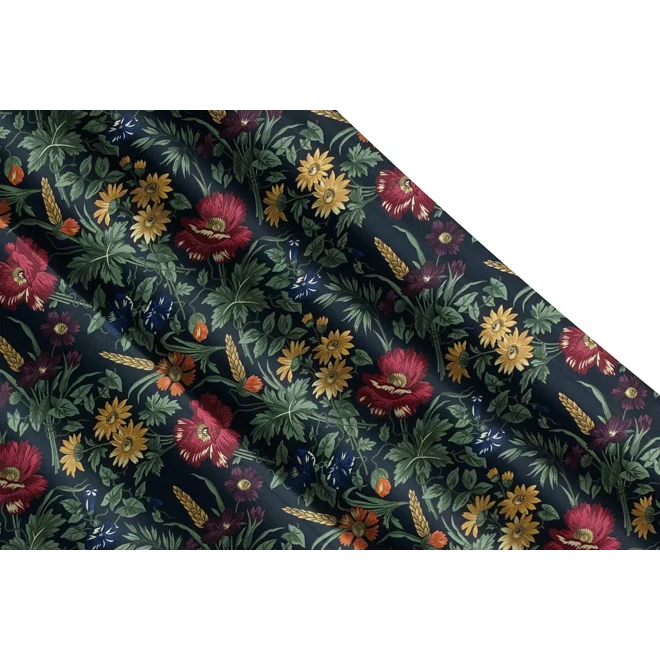 Additional Image for Wildflower & Wheat Floral Valances: Beige, Black, Navy, Burgundy