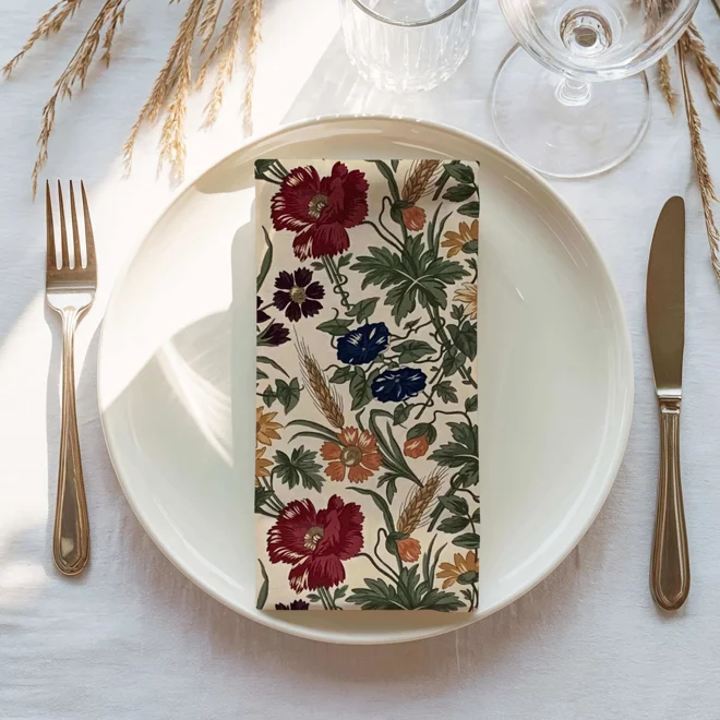 Additional Image for Wildflower & Wheat Floral Table Runner, Placemats, Napkins