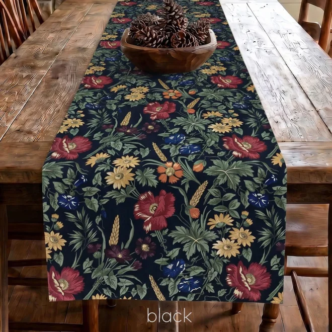 Additional Image for Wildflower & Wheat Floral Table Runner, Placemats, Napkins
