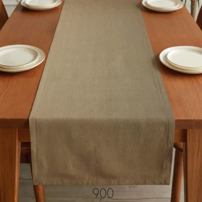 Additional Image for Brown & Tan Plaid Table Runner: Rustic Homespun, Placemats and Napkins