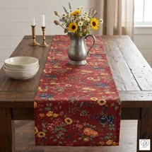 Rose & Sunflower Table Runne..