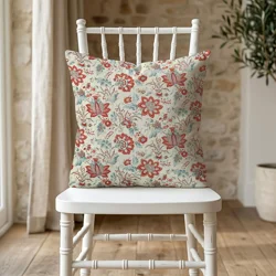 Pivoine Florals Pearl French Country Pillow Covers; Euro Shams & Lumbar