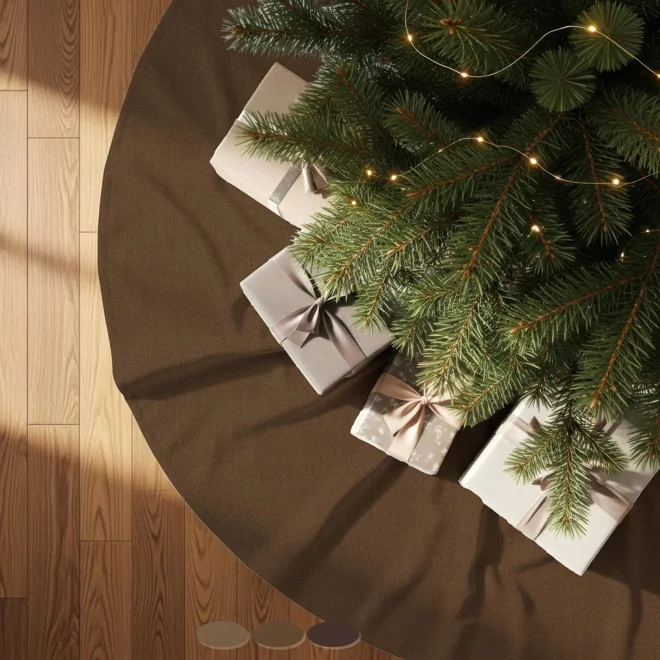 product Image for Brown Tree Skirt: Christmas Holiday Decor