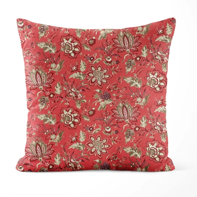 Additional Image for Pivoine Florals Garance Red French Country Pillow Covers; Euro Shams & Lumbar