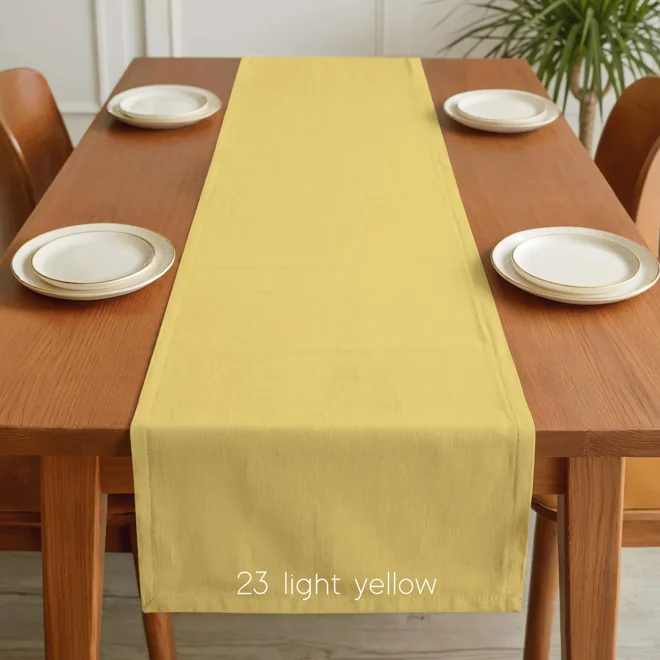 Additional Image for Yellow & Gold Cotton Table Runner, Placemats, and Napkins