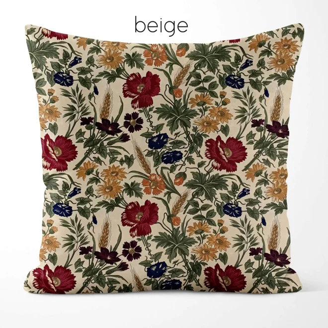 Additional Image for Wildflowers & Wheat Floral Pillow Covers: Euro Shams and Lumbar