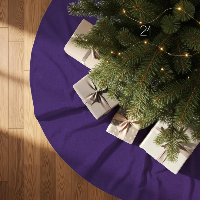 Additional Image for Purple Tree Skirt: Christmas Holiday Decor