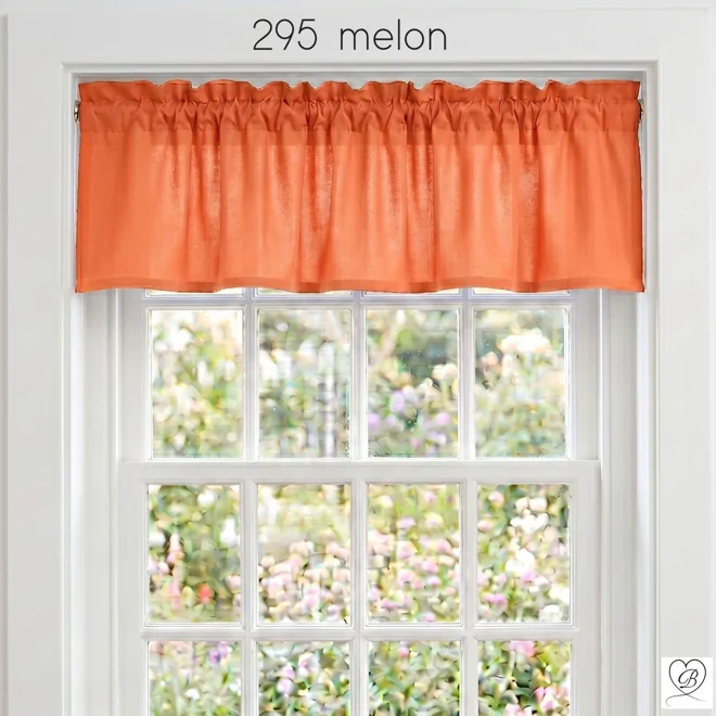 Additional Image for Orange Cotton Valances: Cinnamon, Spice Colors - Custom Sizes