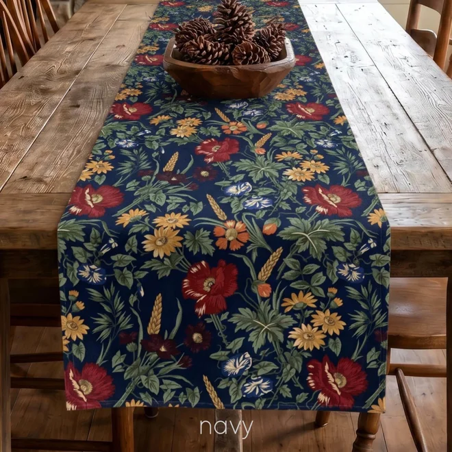 Additional Image for Wildflower & Wheat Floral Table Runner, Placemats, Napkins