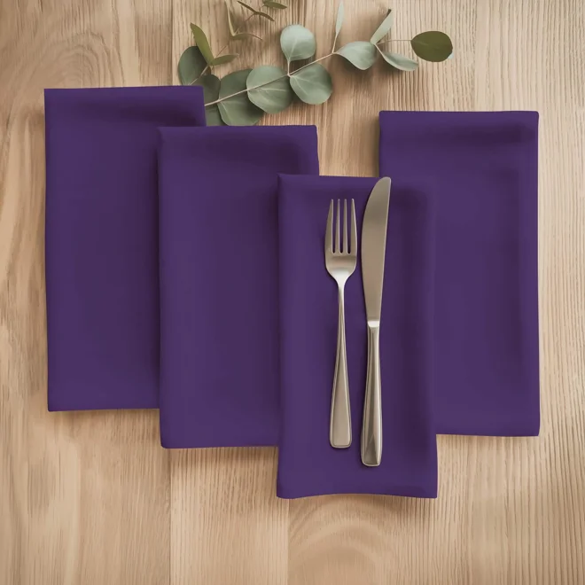 Additional Image for Purple & Lavender Cotton Table Runner, Placemats, and Napkins