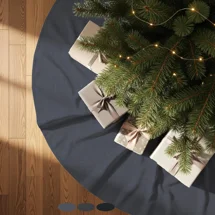 Black & Dark Gray Tree Skirt: Christmas Holiday Decor