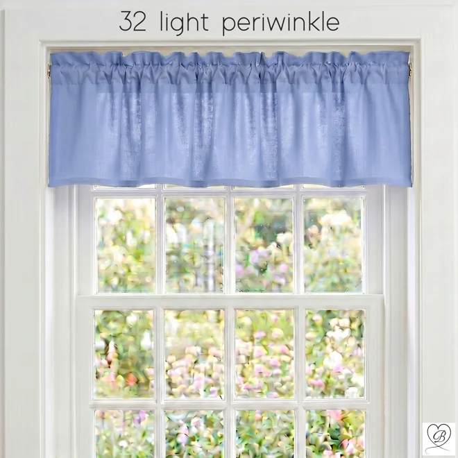 Additional Image for Periwinkle Blue Cotton Valances, Custom Sizes