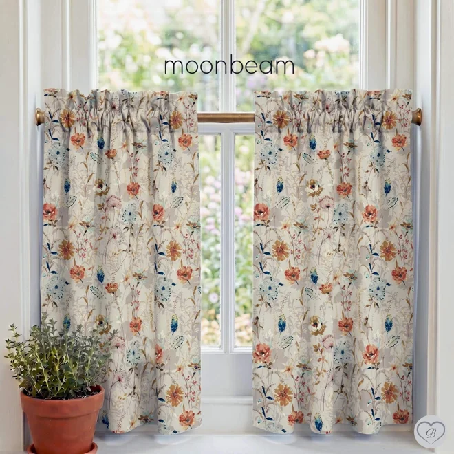 Additional Image for Floral Wildflower Curtains: Opal, Moonbeam, & Rose Quartz
