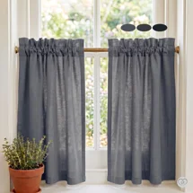 Black & Dark Gray Cotton Caf..