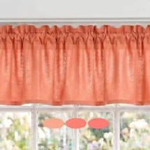 Peach & Coral Cotton Valance..