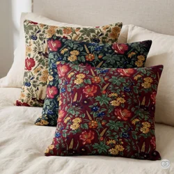 Wildflowers & Wheat Floral Pillow Covers: Euro Shams and Lumbar