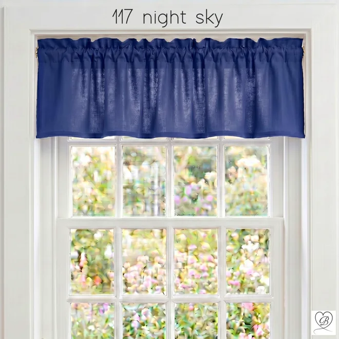 Additional Image for Periwinkle Blue Cotton Valances, Custom Sizes