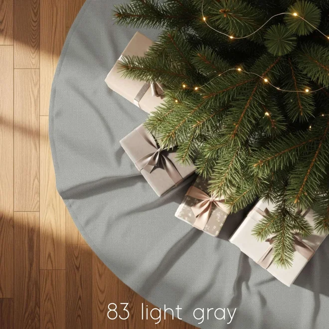 Additional Image for Gray Cotton Tree Skirt: Christmas Holiday Decor