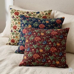 Meadowland Floral Pillow Covers: Euro Shams and Lumbar