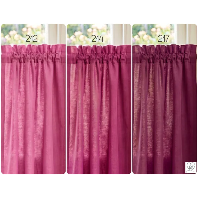 Additional Image for Berry Pink Cotton Valances, Custom Sizes