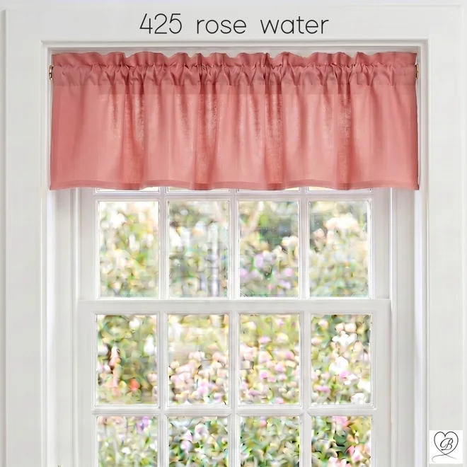 Additional Image for Blush Pink Cotton Valances, Custom Sizes