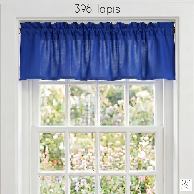 Additional Image for Dark Blue Cotton Valances, Custom Sizes