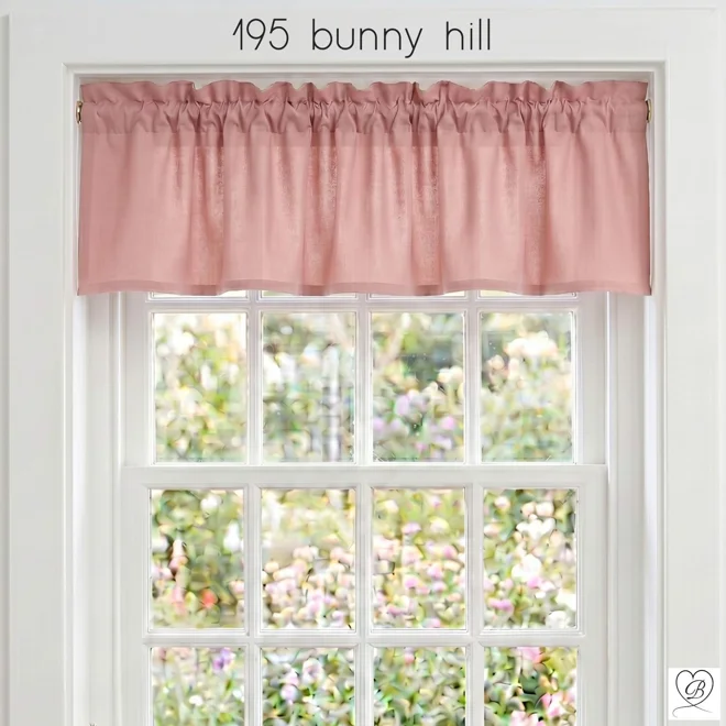 Additional Image for Blush Pink Cotton Valances, Custom Sizes