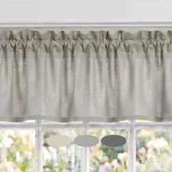 Gray Cotton Valances, Custom Sizes